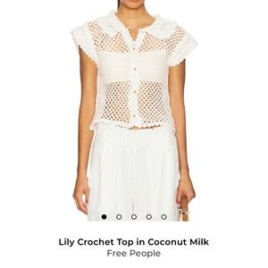 Free People Lily Crochet Blouse - Cream